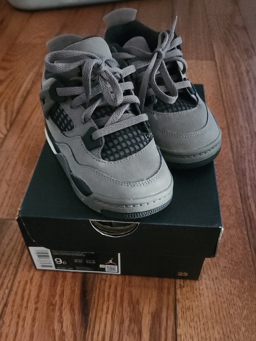 Jordan Kids Grey Lace-Up Casual Sneakers